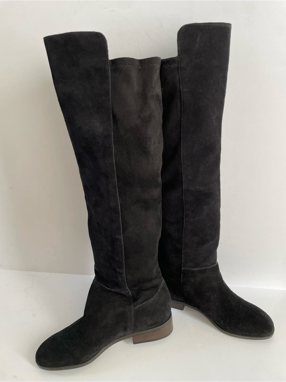 Lucky Brand Black Over-the-Knee Suede Boots - Women's Tall Riding Style size 7